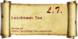 Leichtman Tea névjegykártya